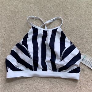 Tommy Bahama Swim Bra blue and white striped size small NWT